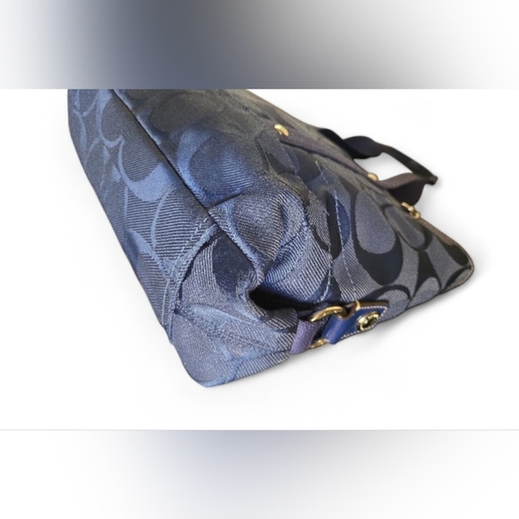 Coach Kyra Daisy Navy Blue Signature Tote - Picture 8 of 15